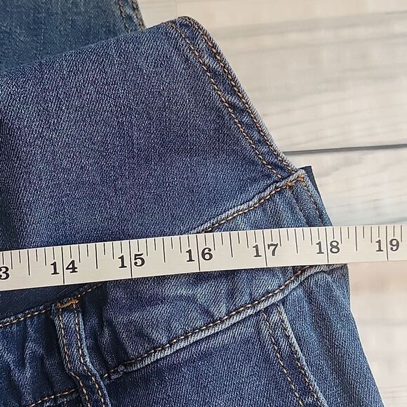 Indigo Blue Ankle Denim Women's Maternity Overalls Size L - Picture 10 of 11